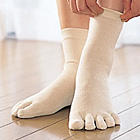 シルク5本指ソックス（かかと無し）
