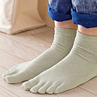 シルク5本指靴下（メッシュ）