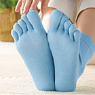 履きやすいシルク5本指ソックス