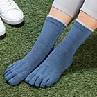 ぐんぐん歩ける！軽快5本指クルーソックス